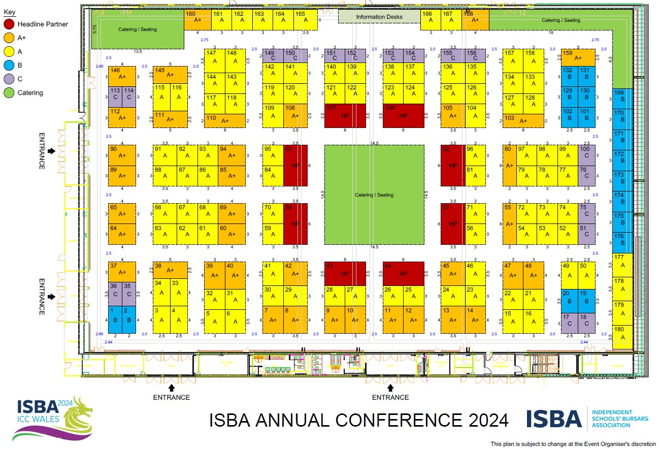 The ISBA 2024 Exhibition Floorplan and Costs